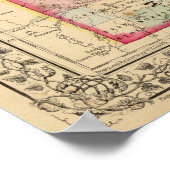 Minnesota Karte von Mitchell Poster (Ecke)