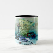 Minnesota-Kunstdesign Zweifarbige Tasse (Mittel)