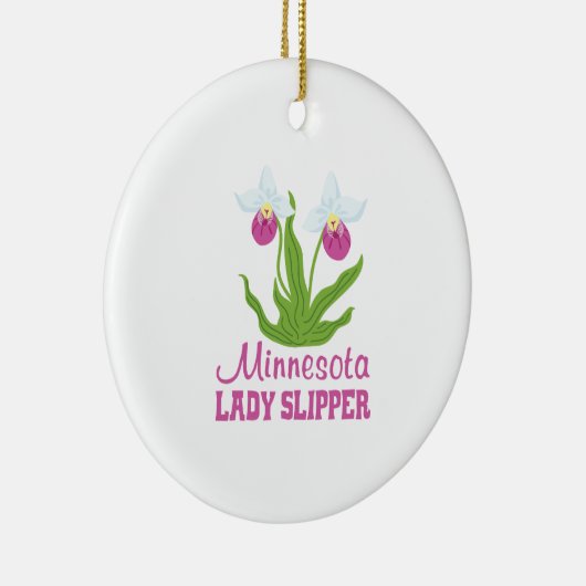 Minnesota Lady Slipper Keramik Ornament (Rechts)