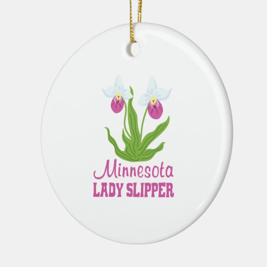 Minnesota Lady Slipper Keramik Ornament (Links)