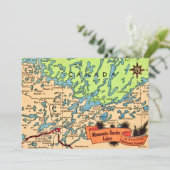 Minnesota Lakes Map Card Dankeskarte (Stehend Vorderseite)