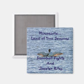 Minnesota Land der zwei Jahreszeiten Magnet (Vorderseite/Rückseite)