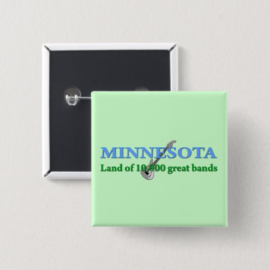 Minnesota - Land mit 10 000 Bands Button (Vorne & Hinten)