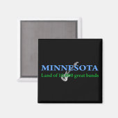 Minnesota - Land mit 10 000 Bands Magnet (Vorderseite/Rückseite)