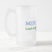 Minnesota - Land mit 10 000 Bands Mattglas Bierglas (Links)