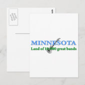 Minnesota - Land mit 10 000 Bands Postkarte (Vorne/Hinten)