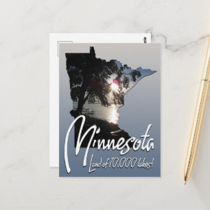 Minnesota Land mit 10.000 Seen Postkarte