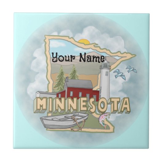 Minnesota Leuchtturmziegel Fliese (Vorderseite)