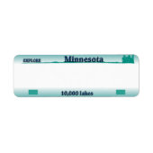 Minnesota License Plakatadresse Etikett (Vorne)