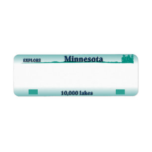 Minnesota License Plakatadresse Etikett