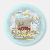 Minnesota Lighthouse-Magnet Magnet (Vorne)