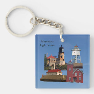 Minnesota Lighthouses Acrylschlüsselkette Schlüsselanhänger