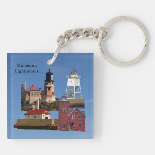 Minnesota Lighthouses Acrylschlüsselkette Schlüsselanhänger (Rückseite)