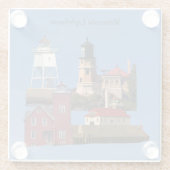 Minnesota Lighthouses Glas Untersetzer (Rückseite)