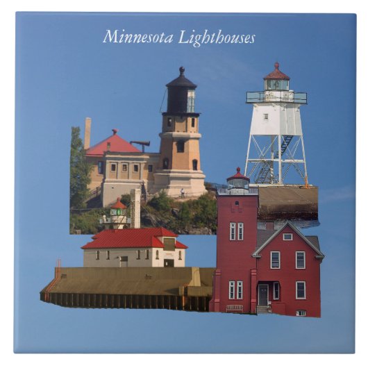 Minnesota Lighthouses Tile Fliese (Vorderseite)