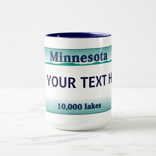Minnesota-Lizenz-Platten-Tasse Tasse (Zentrum)