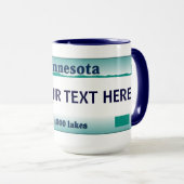 Minnesota-Lizenz-Platten-Tasse Tasse (VorderseiteRechts)