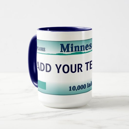 Minnesota-Lizenz-Platten-Tasse Tasse (Vorderseite Links)