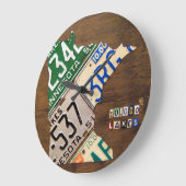 Minnesota-Lizenzplatte Kartenzuführung Große Wanduhr (Winkel)