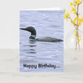 Minnesota Loon Birthday Card Karte (Gelbe Blume)
