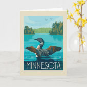 Minnesota | Loon Karte (Gelbe Blume)