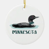 Minnesota Loon Keramik Ornament (Vorne)
