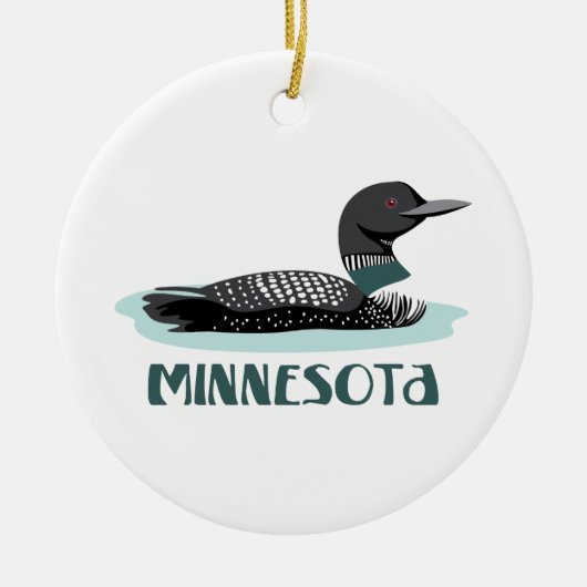 Minnesota Loon Keramik Ornament (Vorne)