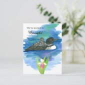 Minnesota Loon Lady Slipper Postkarte (Stehend Vorderseite)