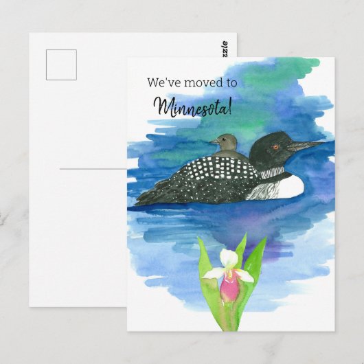 Minnesota Loon Lady Slipper Postkarte (Vorne/Hinten)