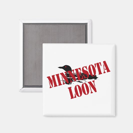 Minnesota Loon Magnet (Vorderseite/Rückseite)