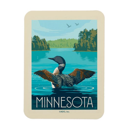 Minnesota | Loon Magnet (Vertikal)