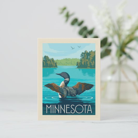 Minnesota | Loon Postkarte (Stehend Vorderseite)