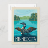 Minnesota | Loon Postkarte (Vorne/Hinten)