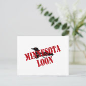 Minnesota Loon Postkarte (Stehend Vorderseite)