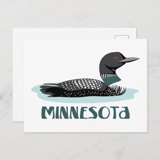 Minnesota Loon Postkarte (Vorne/Hinten)