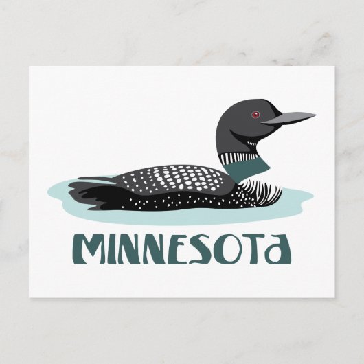 Minnesota Loon Postkarte (Vorderseite)