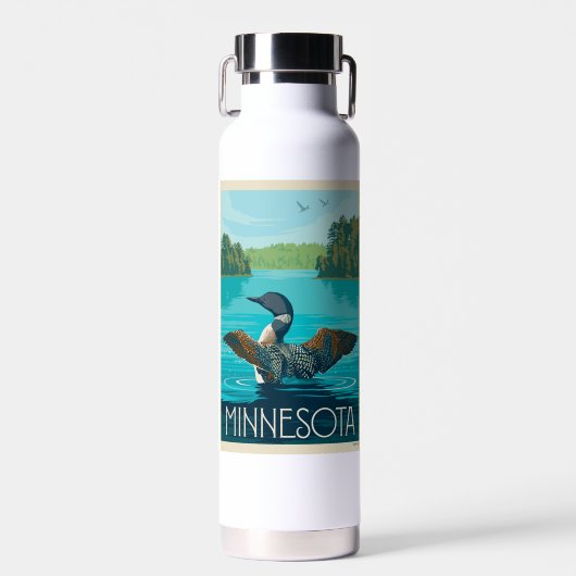 Minnesota | Loon Trinkflasche (Vorne)