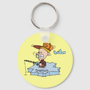 Minnesota Mangan-Eis, das Vintage Reise-Andenken Schlüsselanhänger