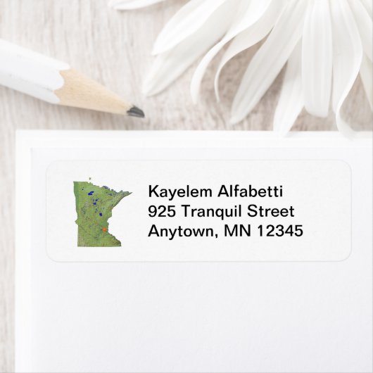 Minnesota Map Rücksendeadresse (Insitu)