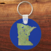Minnesota Map Schlüsselanhänger (Vorderseite)