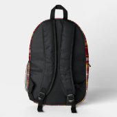 Minnesota maroon and gold pattern Tartan Plaid Bedruckter Rucksack (Rückseite)