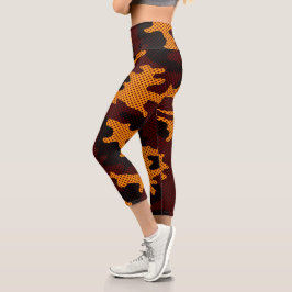 Minnesota Maroon & Gold Gopher Camo Printed Capri Leggings
