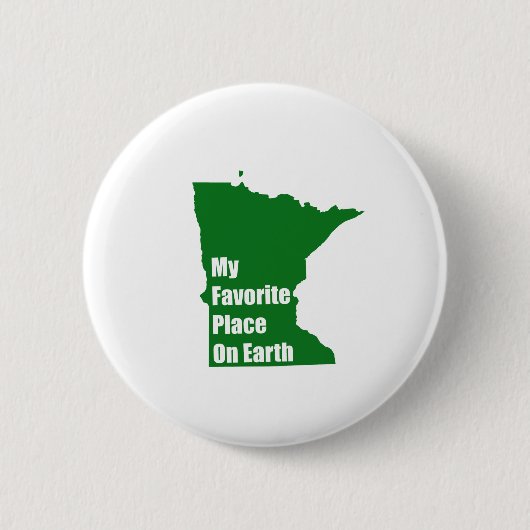 Minnesota mein Lieblingsplatz auf Erden Button (Vorderseite)