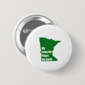 Minnesota mein Lieblingsplatz auf Erden Button (Vorne & Hinten)