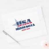 Minnesota Mein Zuhause-Staat-Aufkleber Rechteckiger Aufkleber (Umschlag)