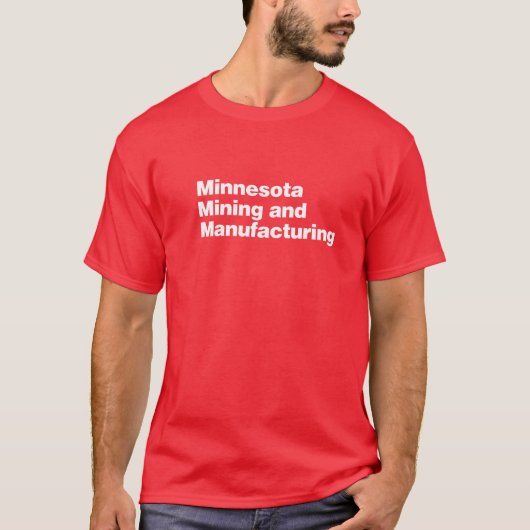 Minnesota Mining Design Red T - Shirt (Vorderseite)