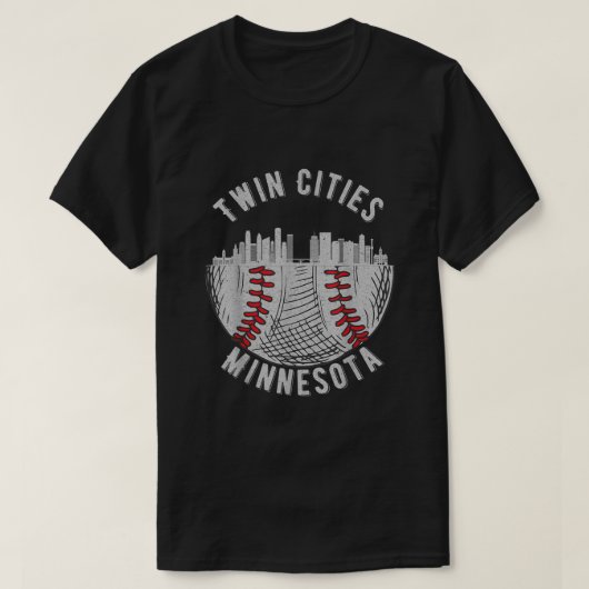 Minnesota MN Baseball Skyline St. coole Städte T-Shirt (Design vorne)