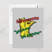 Minnesota MN US Motto ~ Ya Sure Ya Betcha Postkarte (Vorne/Hinten)