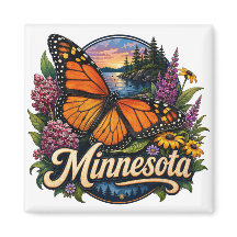 Minnesota Monarch-Schmetterling und Wildblumen