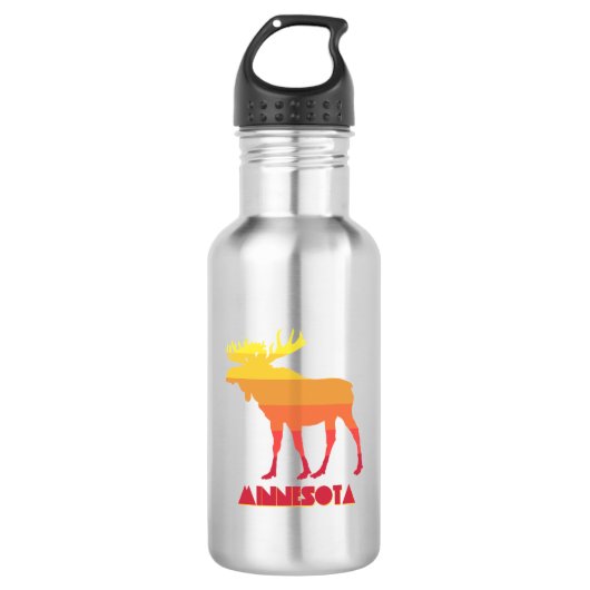 Minnesota Moose Edelstahlflasche (Vorderseite)